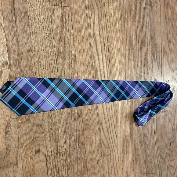 Gianfranco neck tie purple blue and black suit tie‎ - Picture 3 of 8